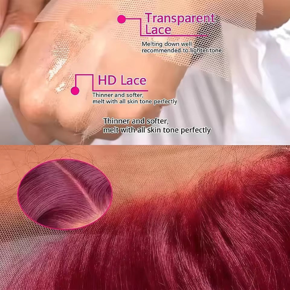 RoxyA Beauty Store – RXA-0098
Perruque HD Luxe Bordeaux

Perruque lace HD 13x4 en cheveux 100 % humains avec une magnifique couleur bordeaux intense.