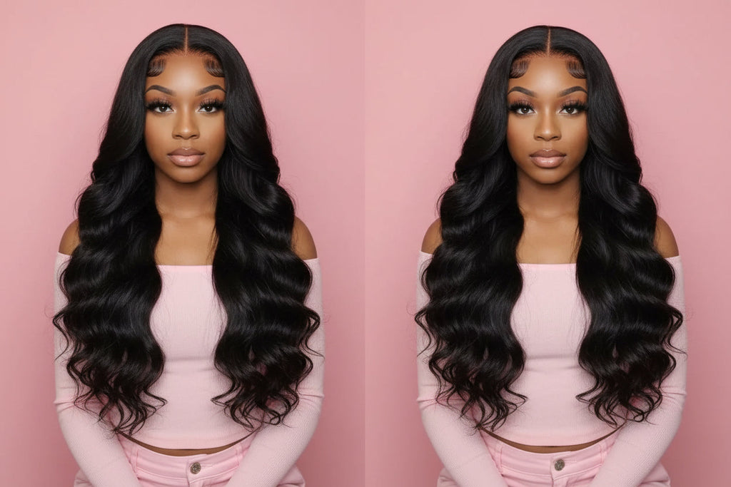 Roxya Beauty hair collection #254 Vague de corps dentelle avant perruques cheveux humains 13x4 cheveux humains pré plumé vague de corps frontale