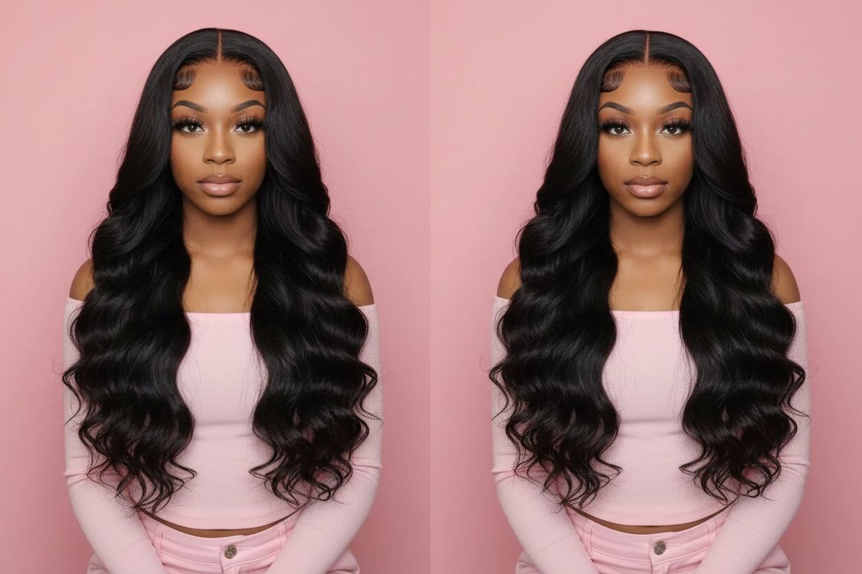 Roxya Beauty hair collection #254 Vague de corps dentelle avant perruques cheveux humains 13x4 cheveux humains pré plumé vague de corps frontale