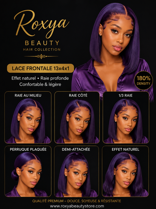 Roxya Beauty Hair Collection

Découvrez notre magnifique perruque bob violette avec lace frontale 13x4x1 au style chic et moderne.